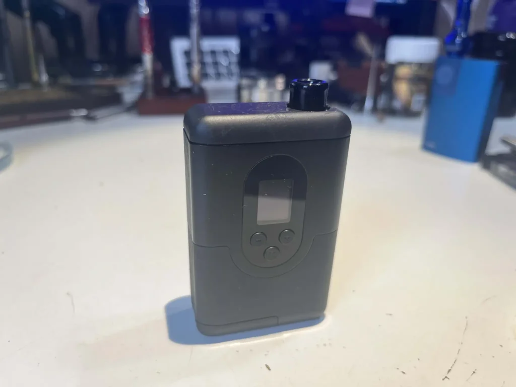 The ArGo vaporizer sitting on a desk.