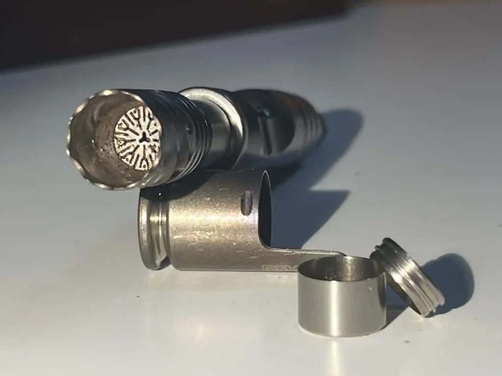 Here’s a look into the tip, with the Dosing Capsule to the side