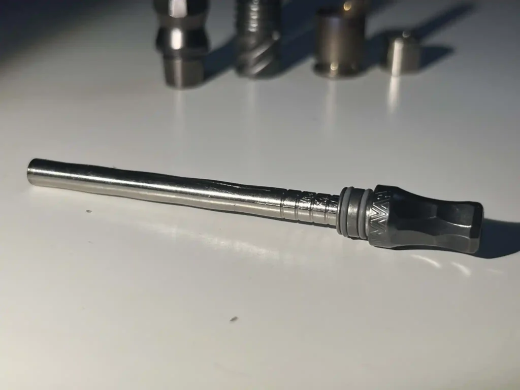 Pull out the mouthpiece and this is what you get – the mouthpiece assembly with the condenser tube. This one is set to position five.