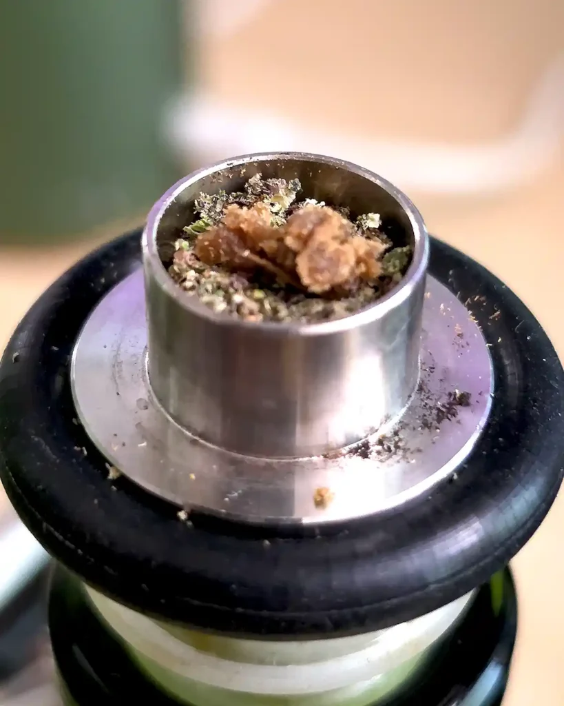 hash on top of a bowl of flower
