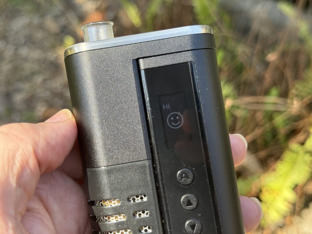 arizer go srt greeting screen